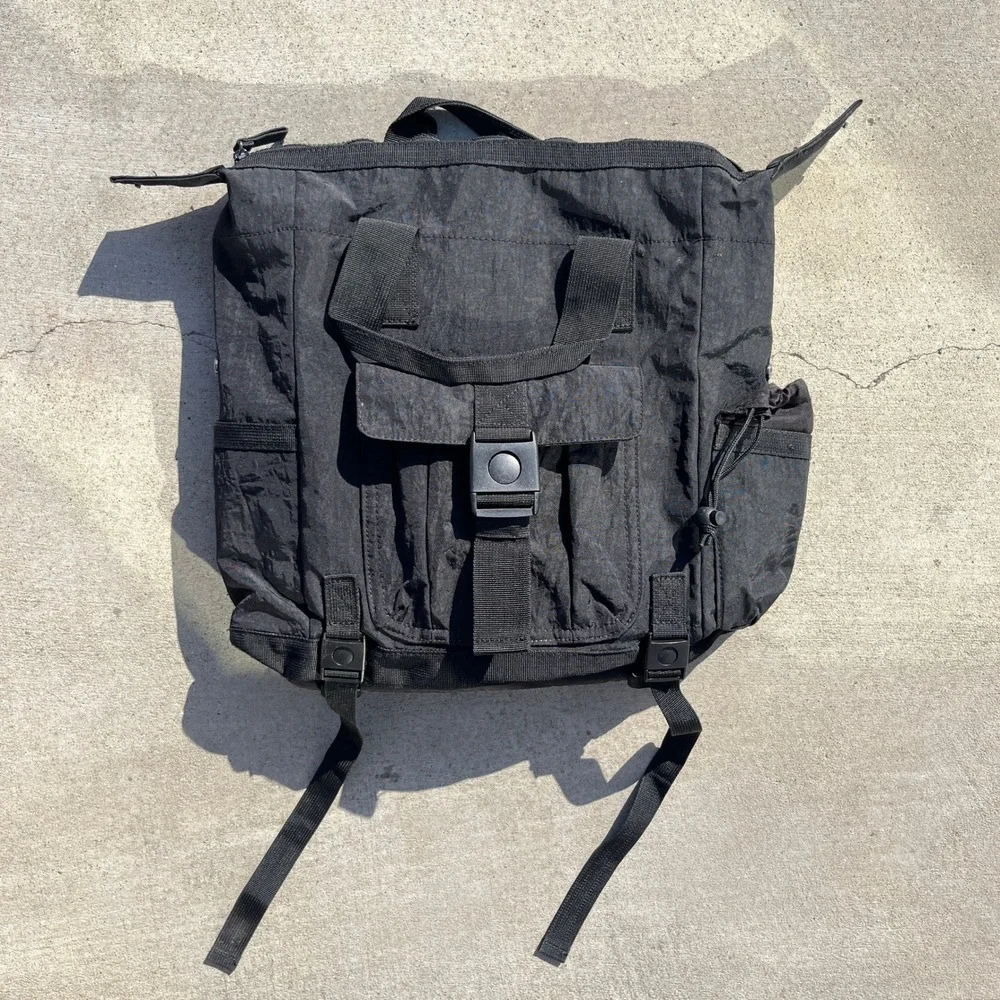 Tommy Bahama Black Nylon Square Bag EDC Multipurpose Laptop‎ Tactical Shoulder